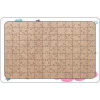 Sevimli Unicorn 108 Parça Ahşap Çocuk Puzzle Yapboz Model 3