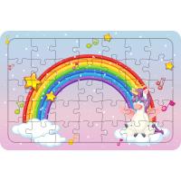 Sevimli Unicorn 35 Parça Ahşap Çocuk Puzzle Yapboz Model 5