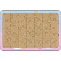 Sevimli Unicorn 35 Parça Ahşap Çocuk Puzzle Yapboz Model 5
