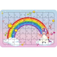 Sevimli Unicorn 54 Parça Ahşap Çocuk Puzzle Yapboz Model 5