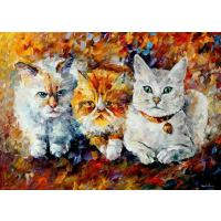 Somurtkan Kediler 1000 Parça Ahşap Puzzle Yapboz