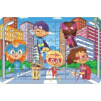 Süper Kahramanlar 54 Parça Ahşap Çocuk Puzzle Yapboz Model 1