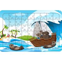 Su Samurları 54 Parça Ahşap Çocuk Puzzle Yapboz