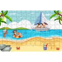 Tekne Tatili 108 Parça Ahşap Çocuk Puzzle Yapboz