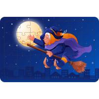 Uçan Cadı 35 Parça Ahşap Çocuk Puzzle Yapboz