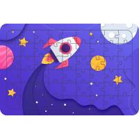 Uzay Mekiği 54 Parça Ahşap Çocuk Puzzle Yapboz Model 1