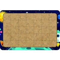 Uzay ve Astronot 35 Parça Ahşap Çocuk Puzzle Yapboz