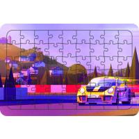 Yarış Arabası 54 Parça Ahşap Çocuk Puzzle Yapboz Model 6